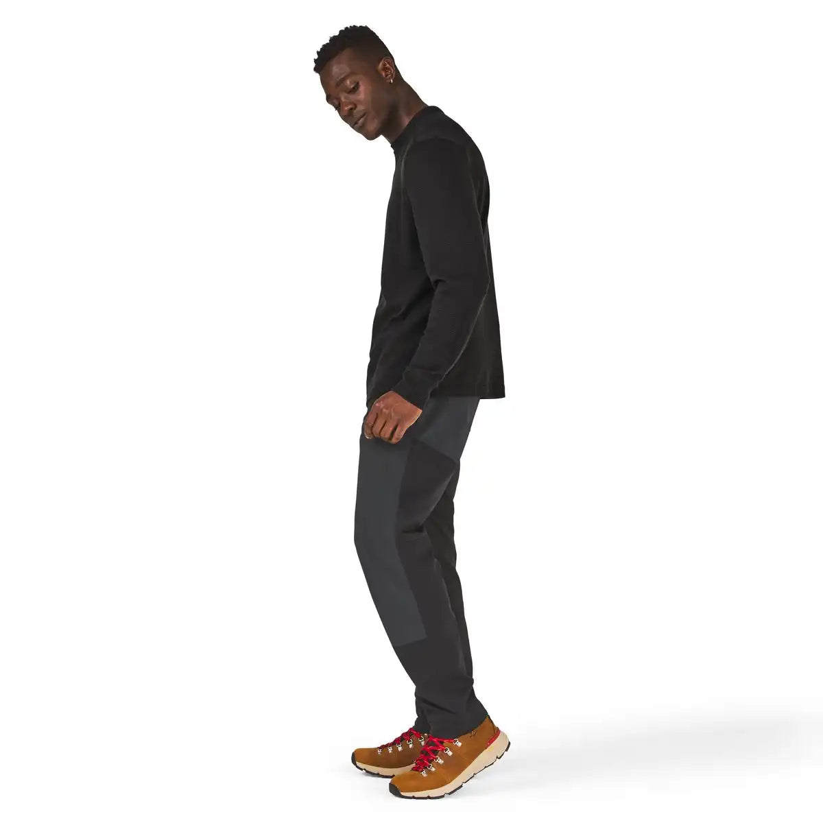 Men's Santiam Waffle LS Tee Black
