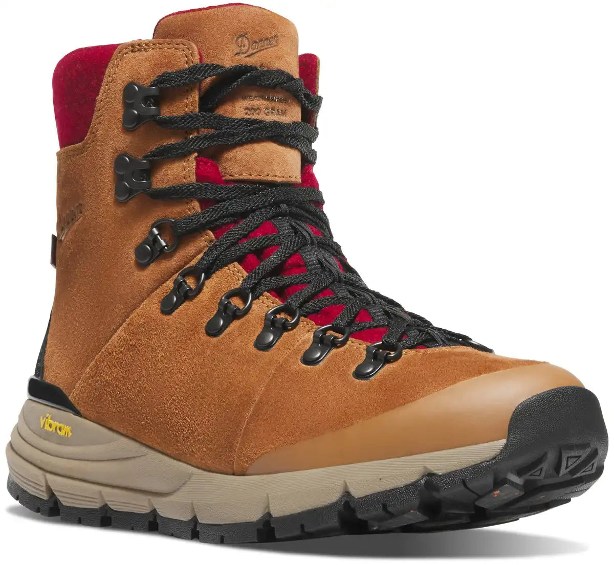 Arctic 600 Side-Zip 7" Brown/Red Felt 200G